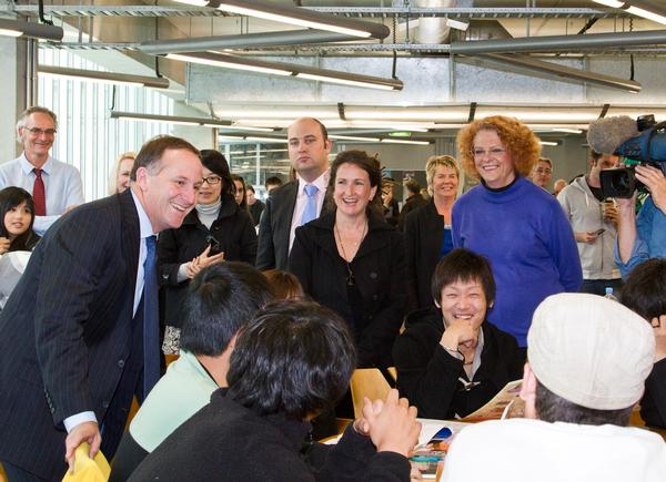 John Key surprises CPIT International students